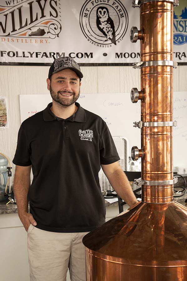 Zach and his Still at Wildcat Willy's Distillery