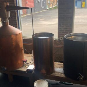 copper pot still at Regeneration Distilling Co